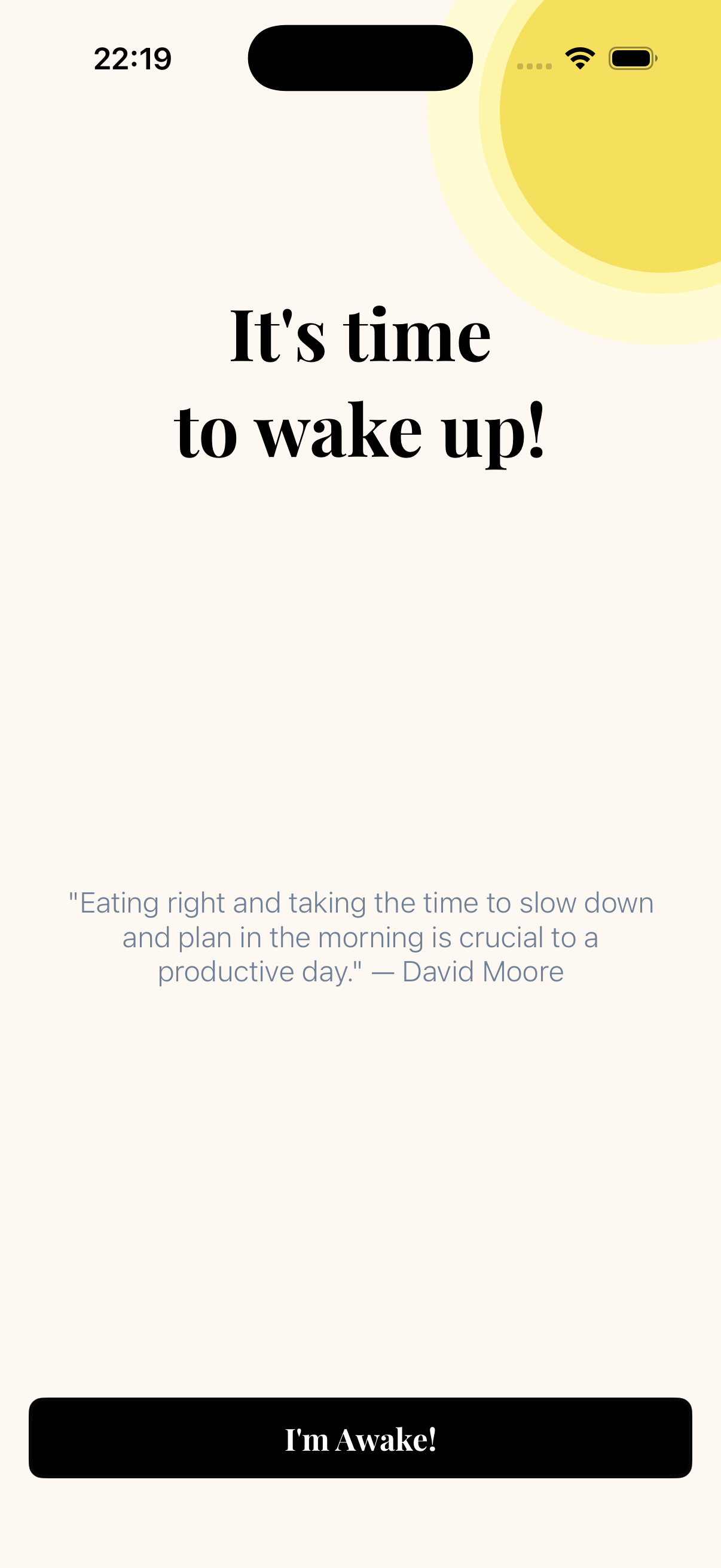 Answer to start your day.